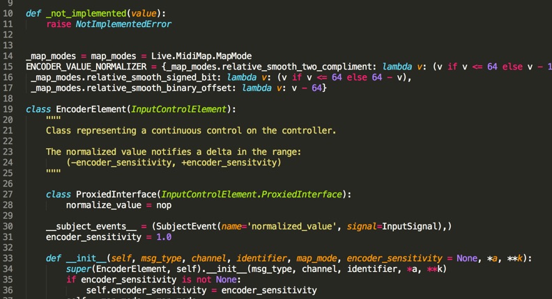  python code for a midi remote script