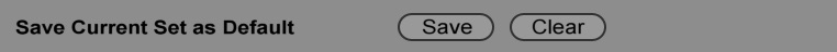 the save current set as default option inside Ableton Live's preferences menu