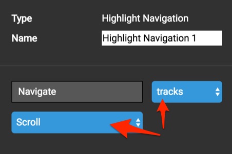 Select Track and Scroll