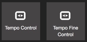 tempo and tempo fine control buttons