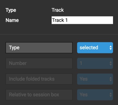 Track Settings Form