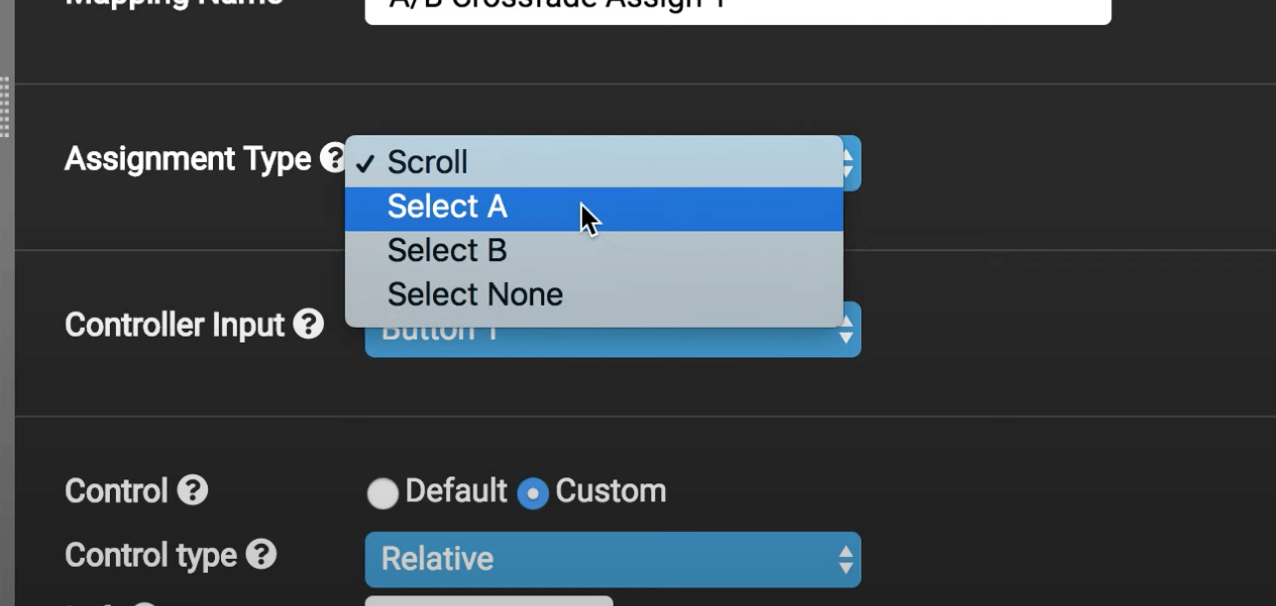 Selecting A, B, None